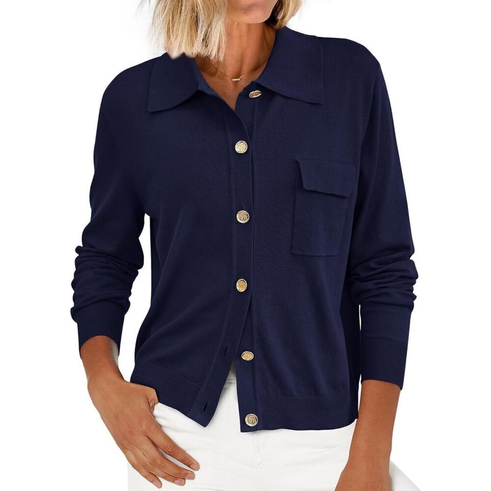 Women's Knitted Cardigan Long Sleeve Lightweight Casual Tops